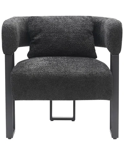 Worldwide Home Furnishings Contemporary Boucle Fabric Accent Chair In Grey