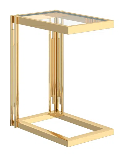 Worldwide Home Furnishings Contemporary Small Accent Table In Gold