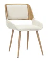 Worldwide Home Furnishings Mid-century Modern Dining Chair In Beige