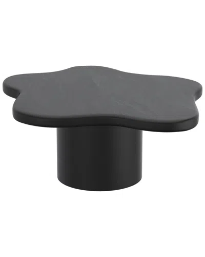 Worldwide Home Furnishings Mid-century Modern Solid Mango Wood Large Coffee  Table In Black