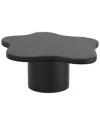 Worldwide Home Furnishings Mid-century Modern Solid Mango Wood Large Coffee  Table In Black