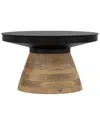 Worldwide Home Furnishings Modern Round Coffee Table In Black