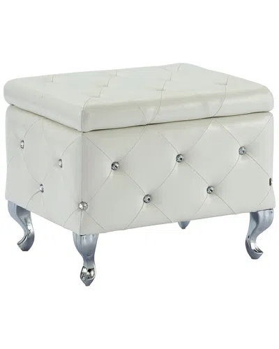 Worldwide Home Furnishings Monique Single Storage Ottoman