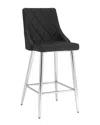 Worldwide Home Furnishings Set Of 2 Contemporary Counter Stools In Black