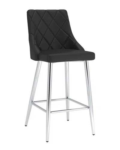 Worldwide Home Furnishings Set Of 2 Contemporary Counter Stools In Black