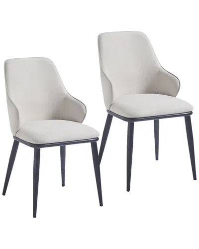 Worldwide Home Furnishings Set Of 2 Contemporary Dining Chair In Beige