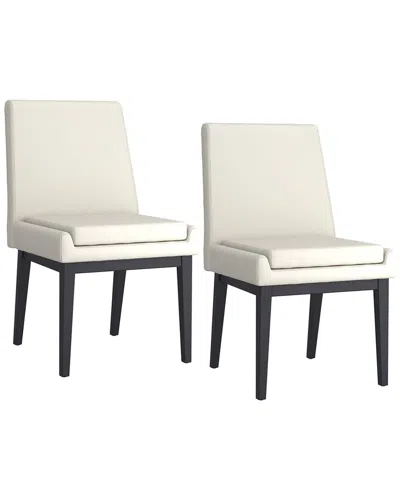 Worldwide Home Furnishings Set Of 2 Contemporary Dining Chair In Beige