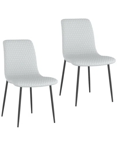 Worldwide Home Furnishings Set Of 2 Contemporary Dining Chair In Grey