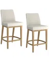 Worldwide Home Furnishings Set Of 2 Modern Counter Stool In Beige