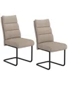 Worldwide Home Furnishings Set Of 2 Modern Dining Chair In Beige