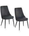 Worldwide Home Furnishings Set Of 2 Modern Dining Chair In Black