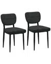 Worldwide Home Furnishings Set Of 2 Modern Dining Chair In Grey