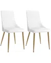 Worldwide Home Furnishings Set Of 2 Side Chairs In White