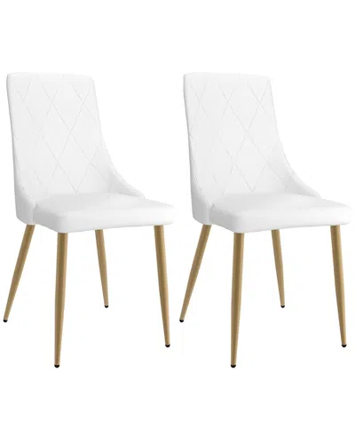 Worldwide Home Furnishings Set Of 2 Side Chairs In White