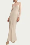 WORN FLORENT SILK-COTTON CREPE SLIP MAXI DRESS IN PUMICE