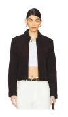 Worn Vintage Ava Suede Jacket In 深棕色