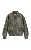 Worn Vintage Exclusive Cora Leather Jacket In Grey