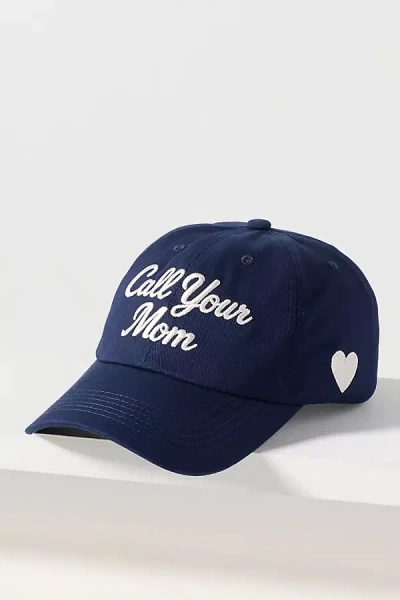 Worn/west Call Your Mom Baseball Cap In Blue