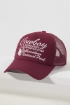Worn/west Campground Trucker Hat In Red