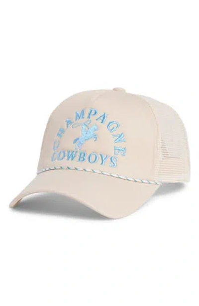 Worn/west Champagne Cowboys Trucker Hat In Sand