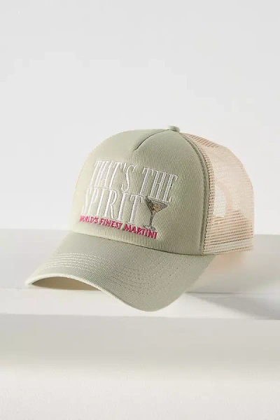 Worn/west Cocktail Trucker Hat In Green