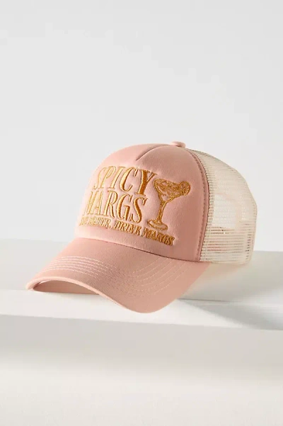 Worn/west Cocktail Trucker Hat In Pink