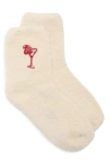 Worn/west Embroidered Cherries Martini Crew Socks In Multi