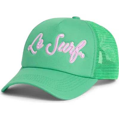 Worn/west Le Surf Trucker Hat In Green