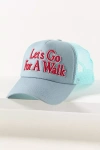 Worn/west Let's Go For A Walk Trucker Hat In Blue