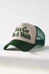 Worn/west Let's Go For A Walk Trucker Hat In Green