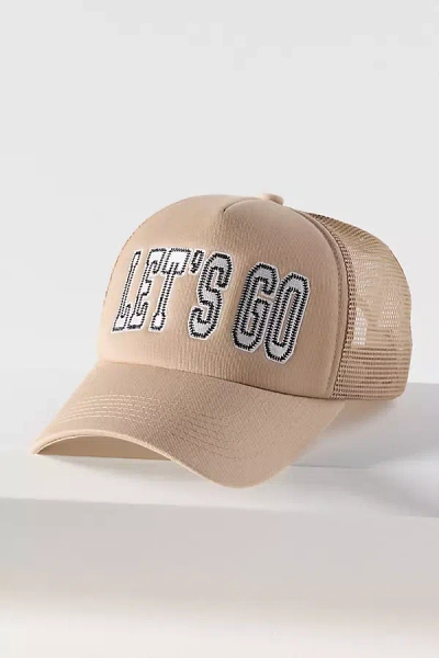 Worn/west Let's Go Trucker Hat In Black