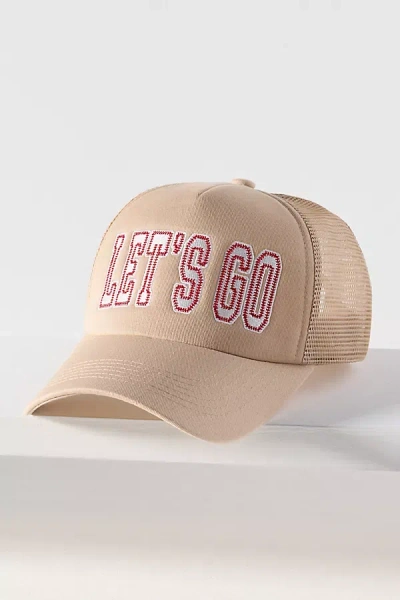 Worn/west Let's Go Trucker Hat In Red