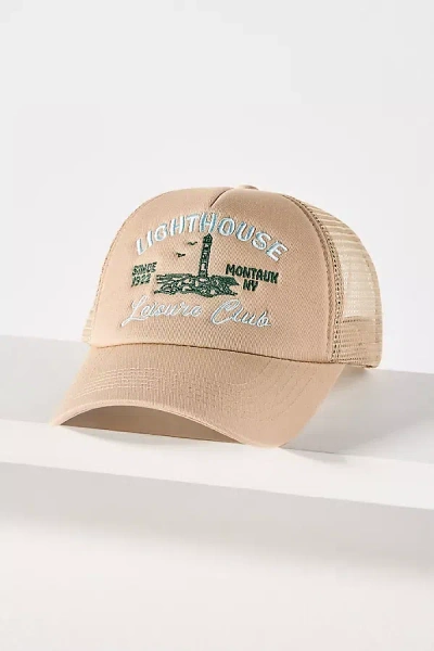 Worn/west Lighthouse Trucker Hat In Brown