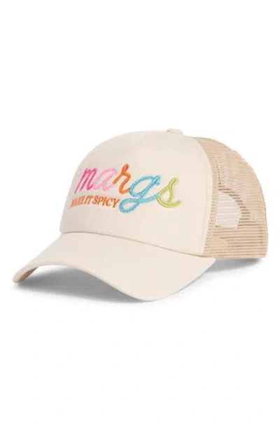Worn/west Margs Embroidered Rope Trucker Hat In Brown