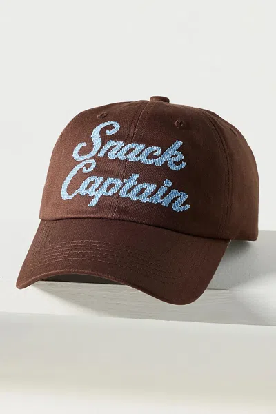 Worn/west Needlepoint Baseball Cap In Brown