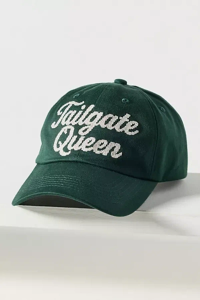 Worn/west Needlepoint Baseball Cap In Green