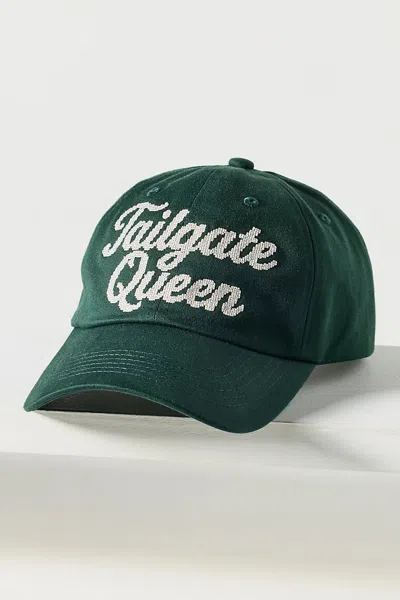 Worn/west Needlepoint Baseball Cap In Green