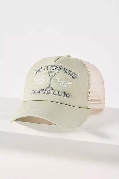 Worn/west Salty Mermaid Trucker Hat In Green