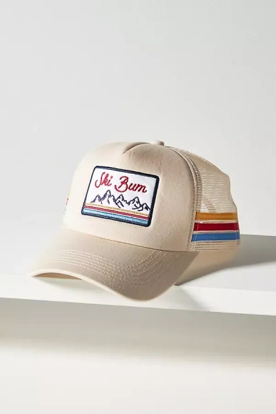 Worn/west Ski Bum Trucker Hat In Neutral