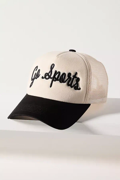 Worn/west Sport Phrases Trucker Hat In Black
