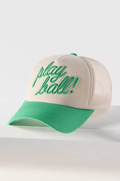 Worn/west Sport Phrases Trucker Hat In Green
