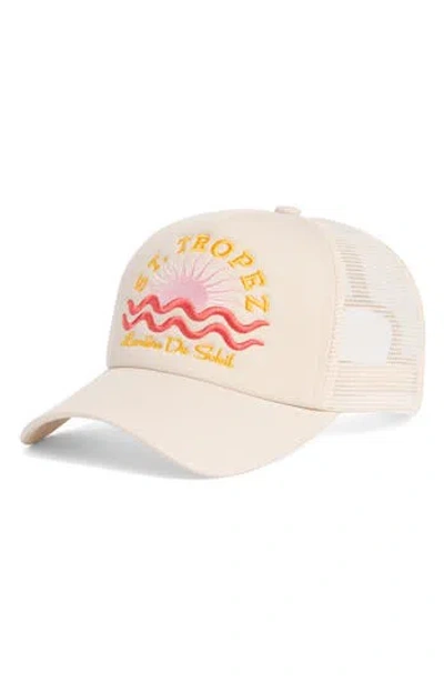 Worn/west St. Tropez Soleil Trucker Hat In Sand