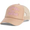 Worn/west Support Day Drinking Trucker Hat In Brown