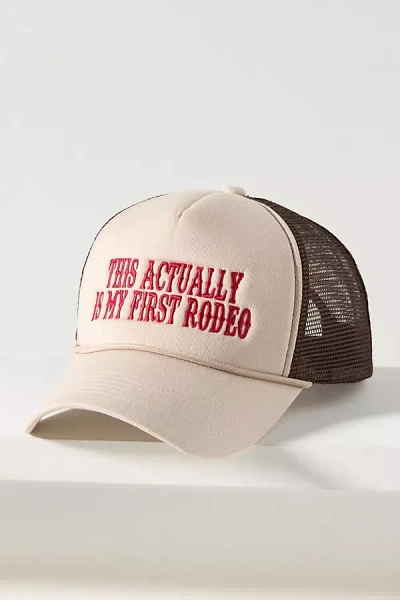 Worn/west This Actually Is My First Rodeo Trucker Hat In Neutral