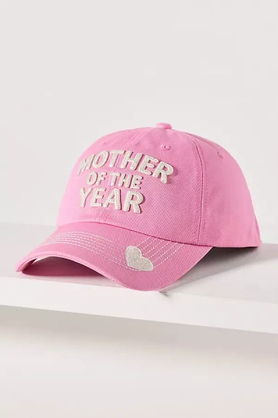 Worn/west Worn West Mother Of The Year Baseball Cap In Pink