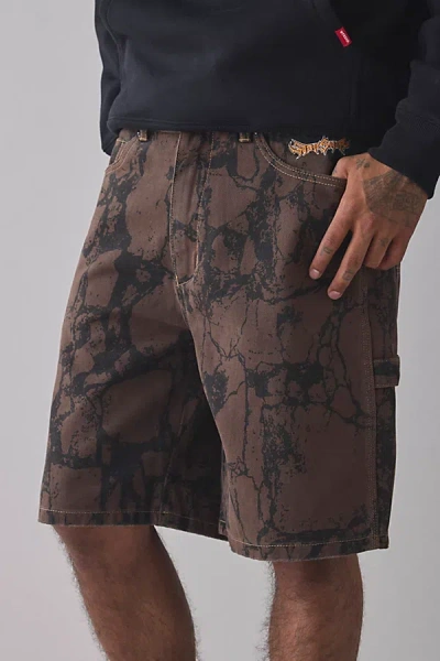 Worship Supplies Blackwood Carpenter Short In Chocolate, Men's At Urban Outfitters In Brown