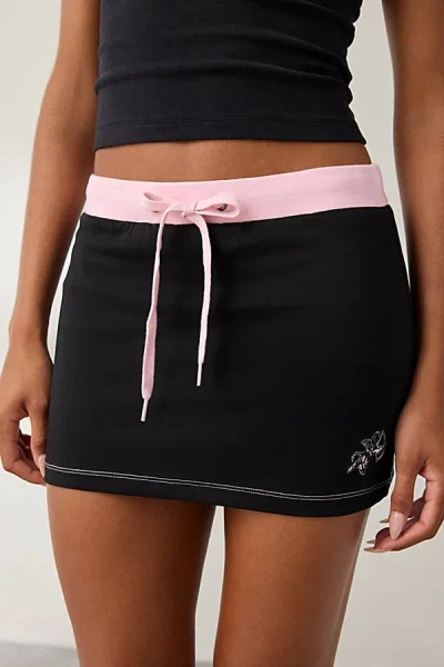 Worship Supplies Cherub Graphic Micro Skort In Black, Women's At Urban Outfitters