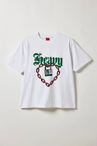 Worship Supplies Heavy Heart Graphic Tee In White, Men's At Urban Outfitters