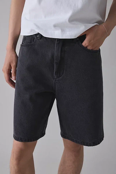 Worship Supplies Nuclear Lounger Denim Short In Used Black, Men's At Urban Outfitters
