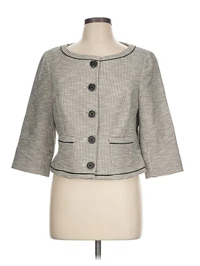 Pre-owned Worth 3/4 Sleeve Top Gray Square Neckline Tops